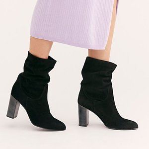 Free People Dakota Black Suede Slouch Bootie Size 41 (US Size 11)
